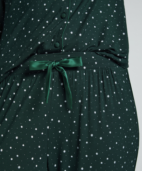 Pyjamabukser Jersey, Gr&oslash;nn