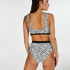 HKMX high waist frekk bikiniunderdel, Hvit