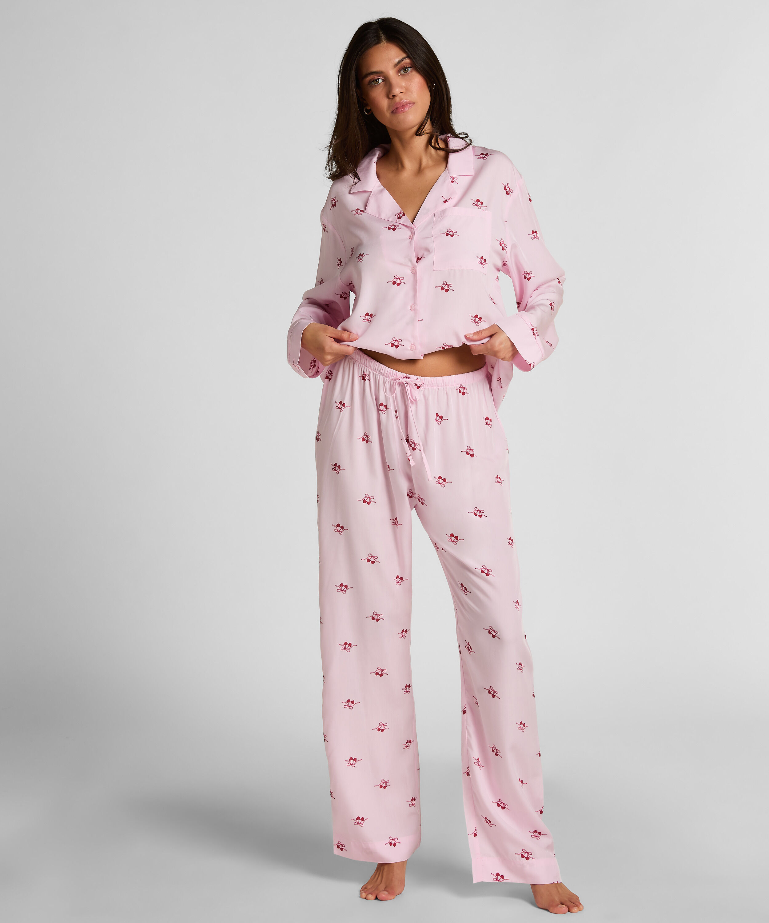 Pant Woven Cherry, Rosa