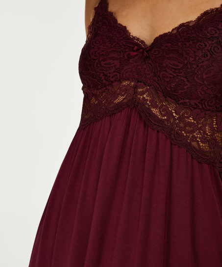 Jersey lace slipdress, Rød