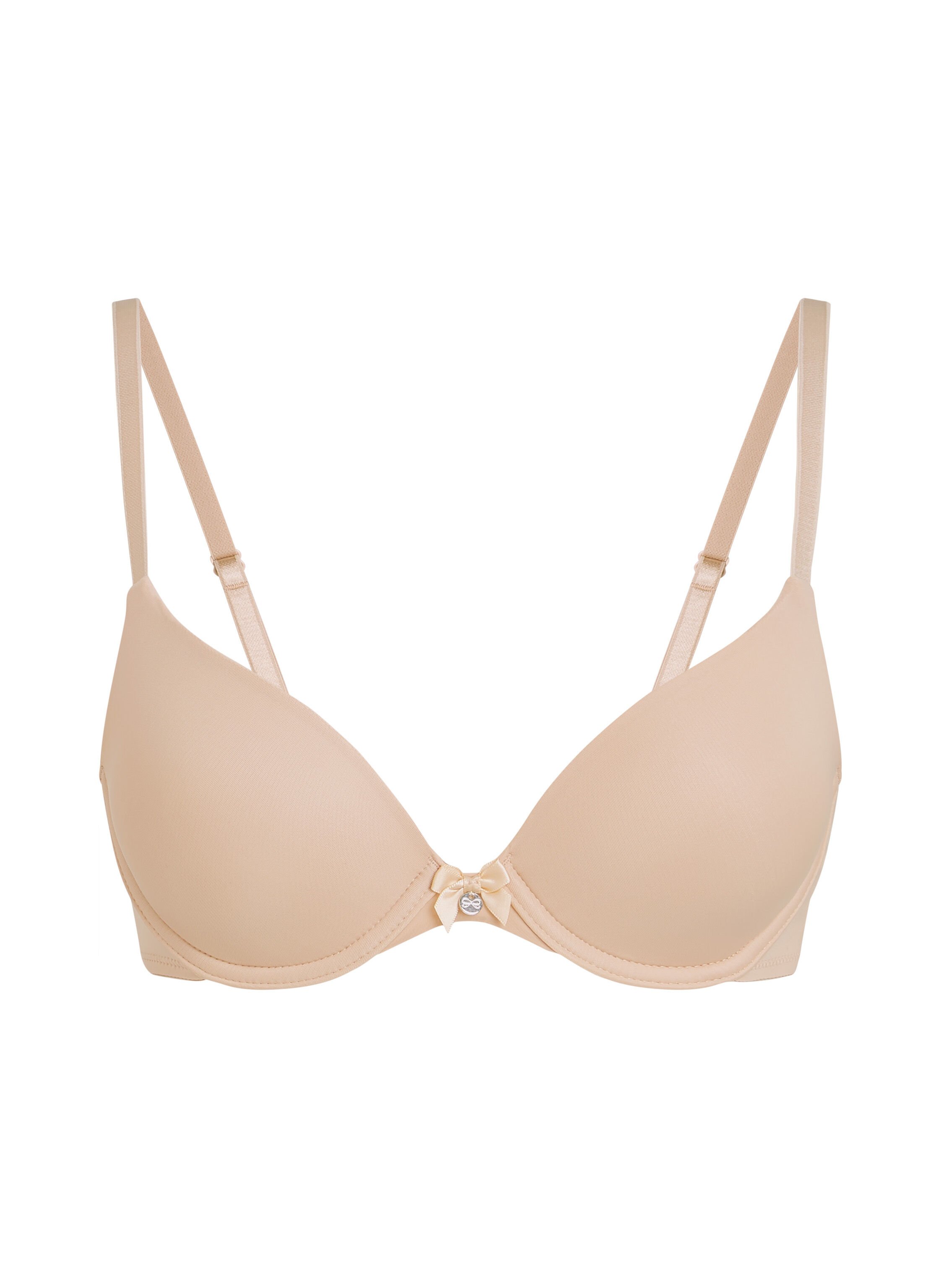 Vattert bh med b&oslash;yle Plunge, Beige