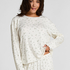 Pyjama Top Loose Pointelle, Hvit