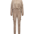 Hoodie Velours jumpsuit, Brun