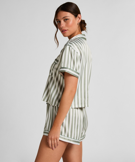 Sateng pysjamassett, Gr&oslash;nn