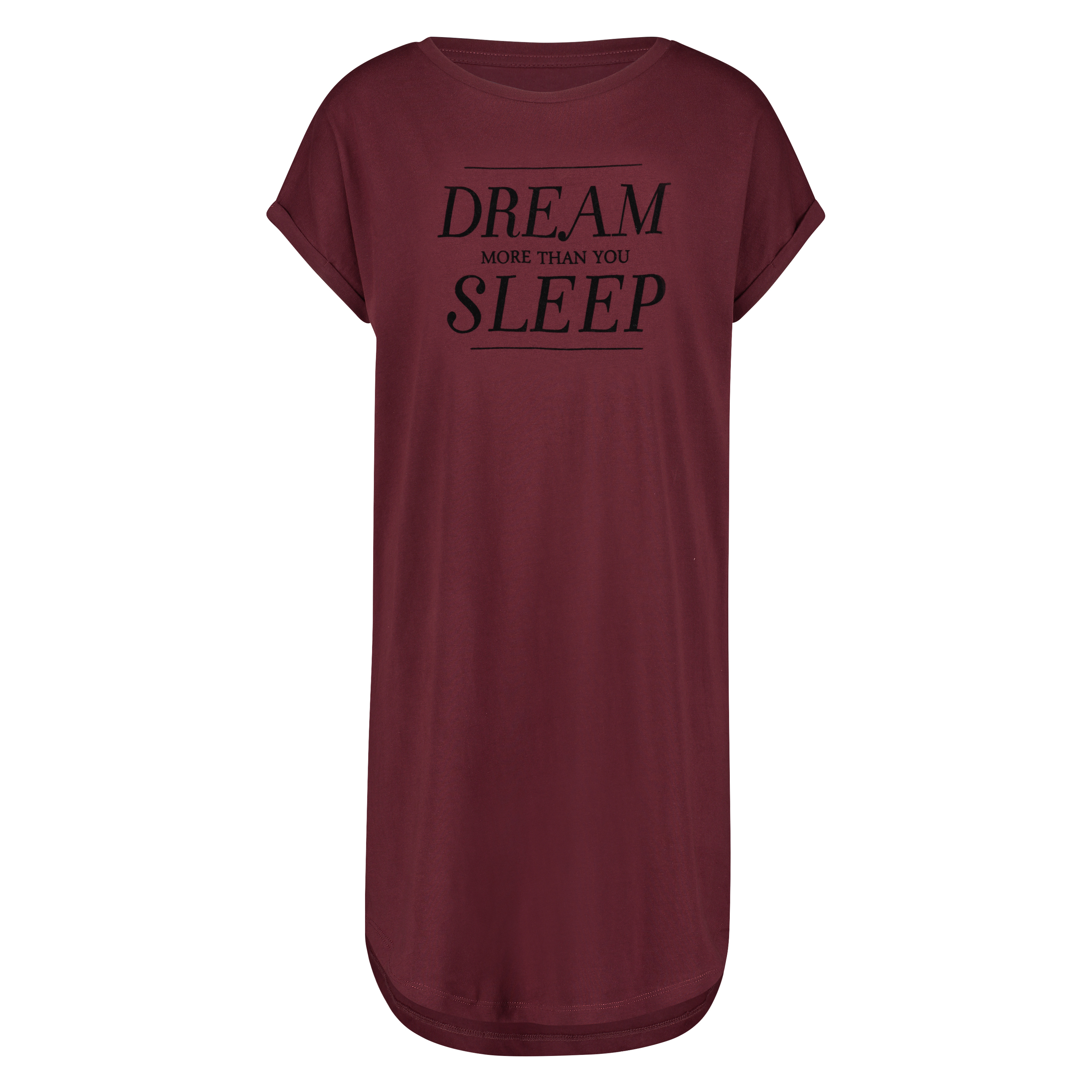 Nattskjorte med rund hals, Rød, main