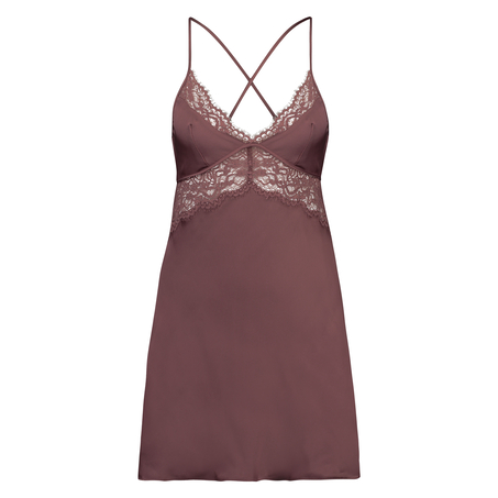 Satin Honey slipkjole, Rosa