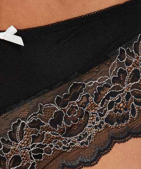 Lacey brasiliansk truse, Svart