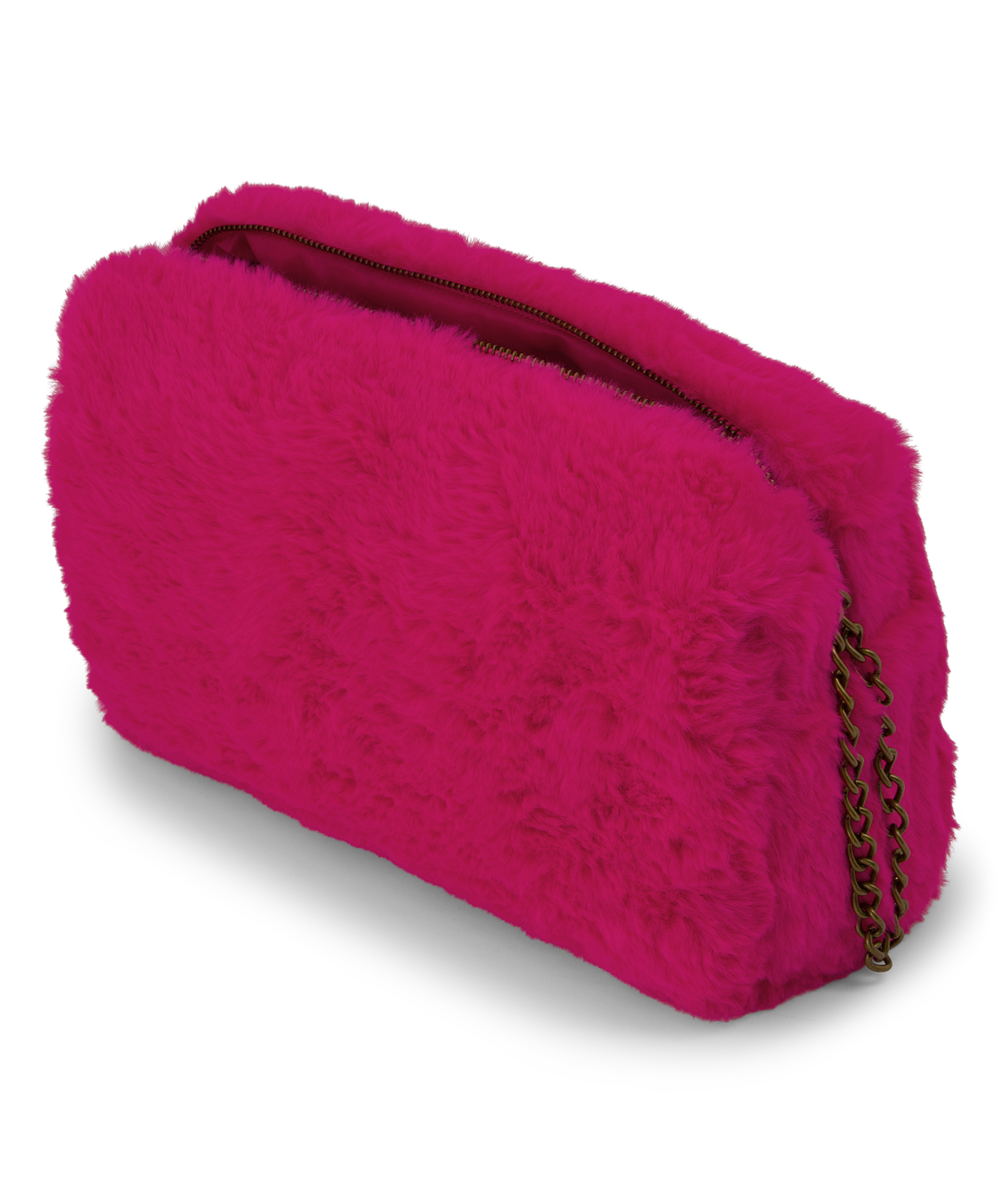 Make-up bag Fake fur, Rosa, main