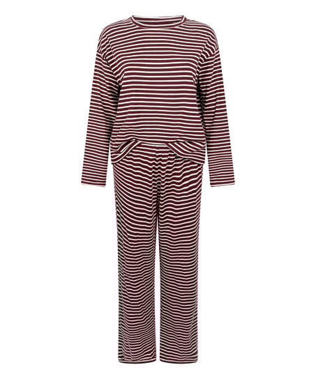 Pyjamasett i bomullsjersey, Lilla