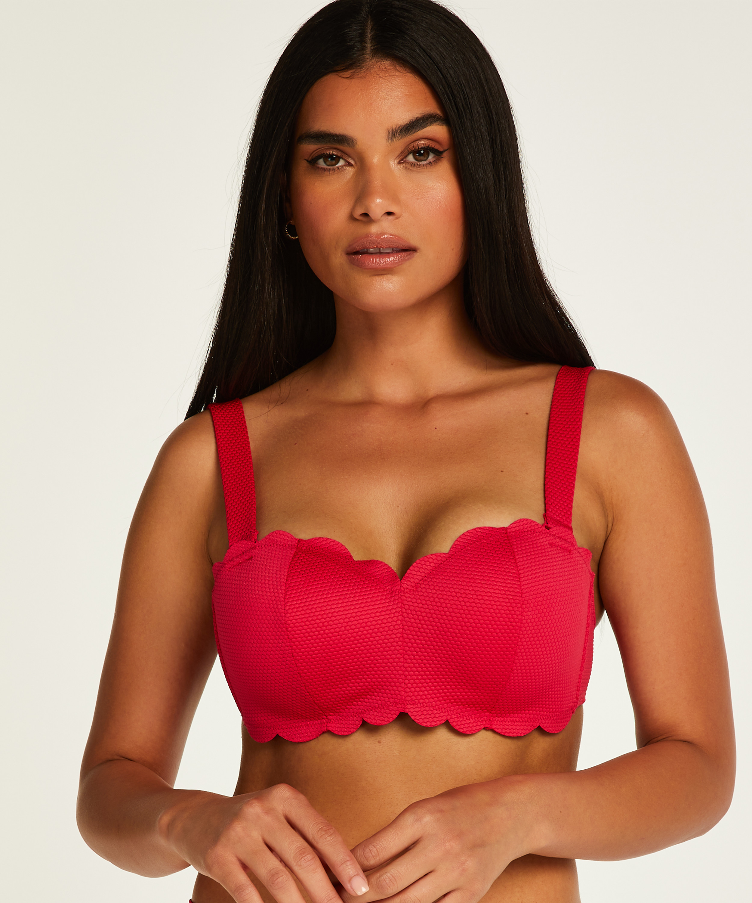 Bandeau bikinitopp Scallop, Rosa, main