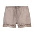 Velvet lace shorts, Brun