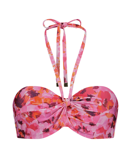 Pushup-bikinitopp Floral skål A – E, Rosa