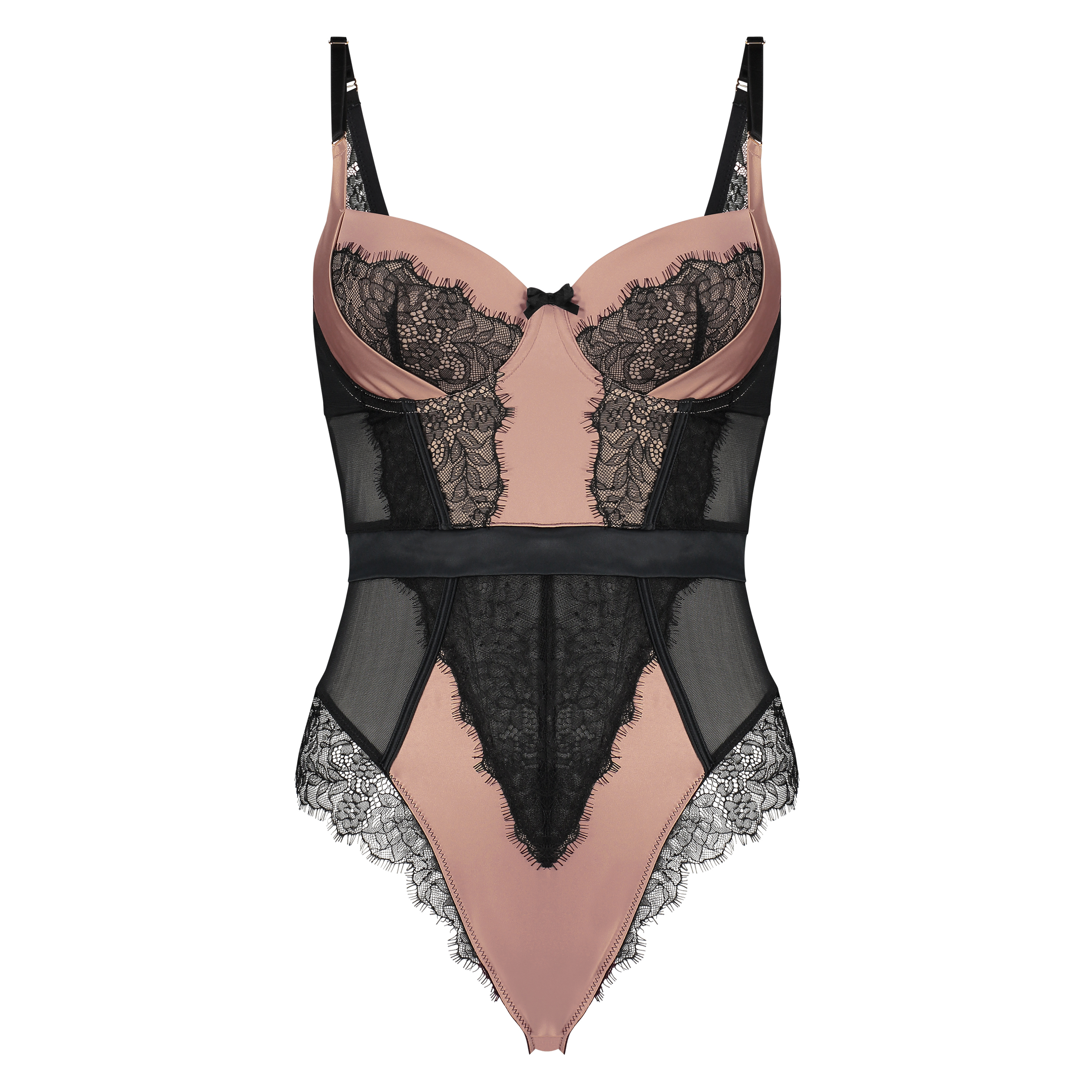 Arianne padded underwired body, Svart, main