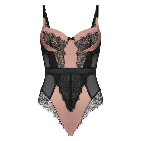 Arianne padded underwired body, Svart