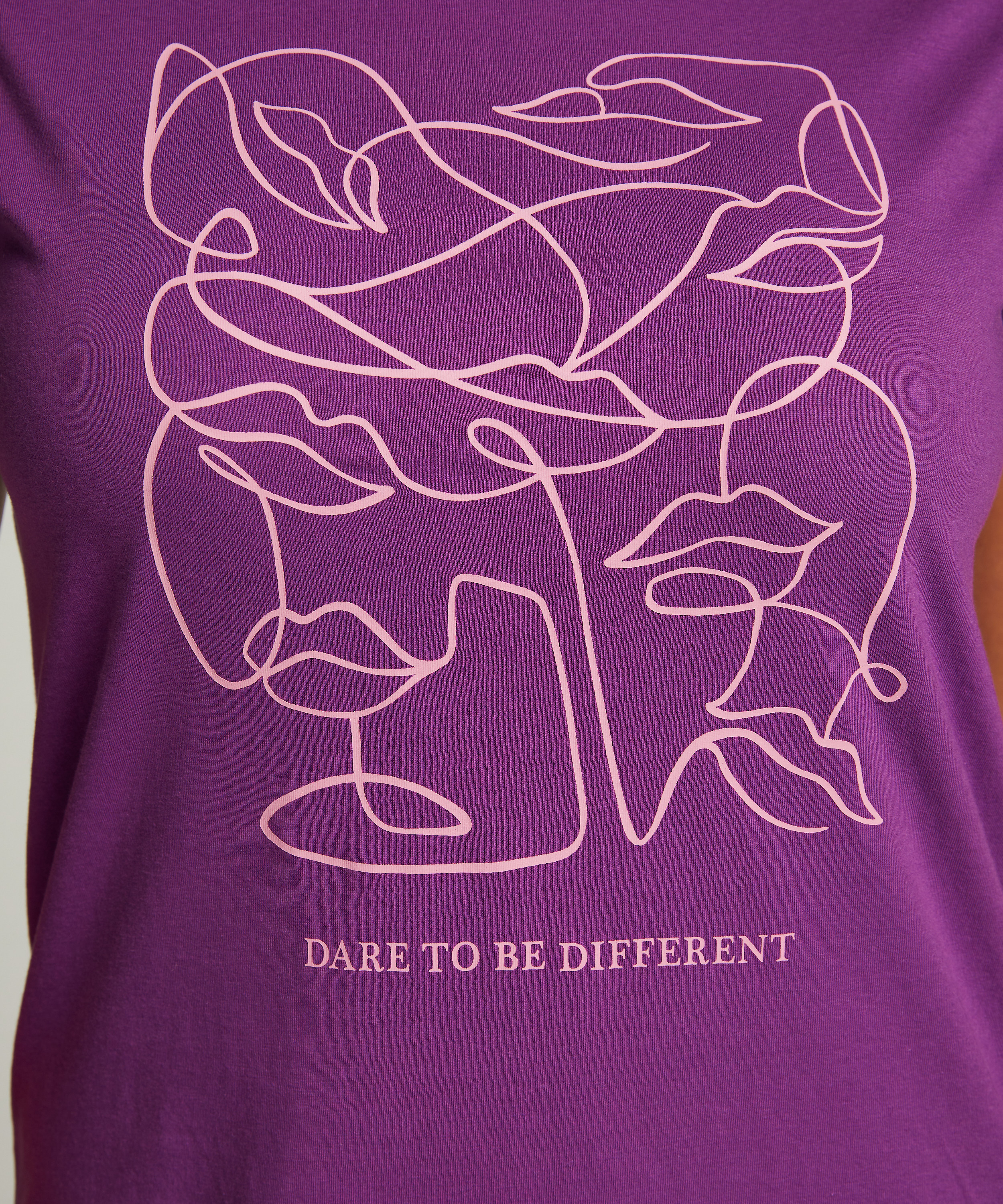 Nattskjorte med rund hals, Lilla, main