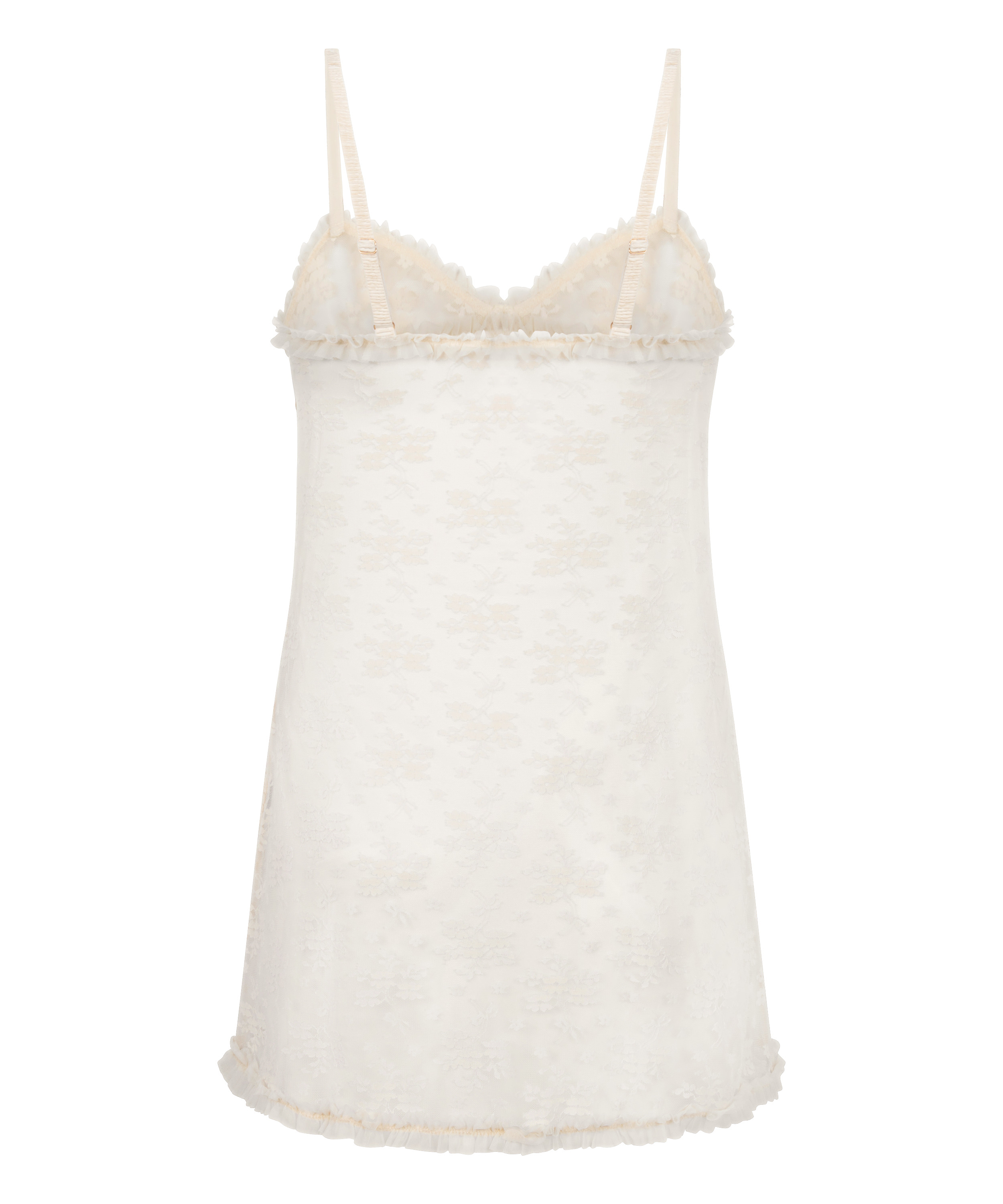 Darcy Slipdress Allover Lace, Hvit, main