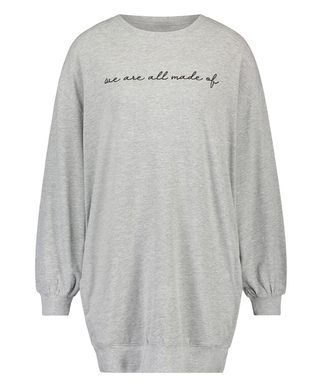 Natt-t-skjorte med rund hals, Grå