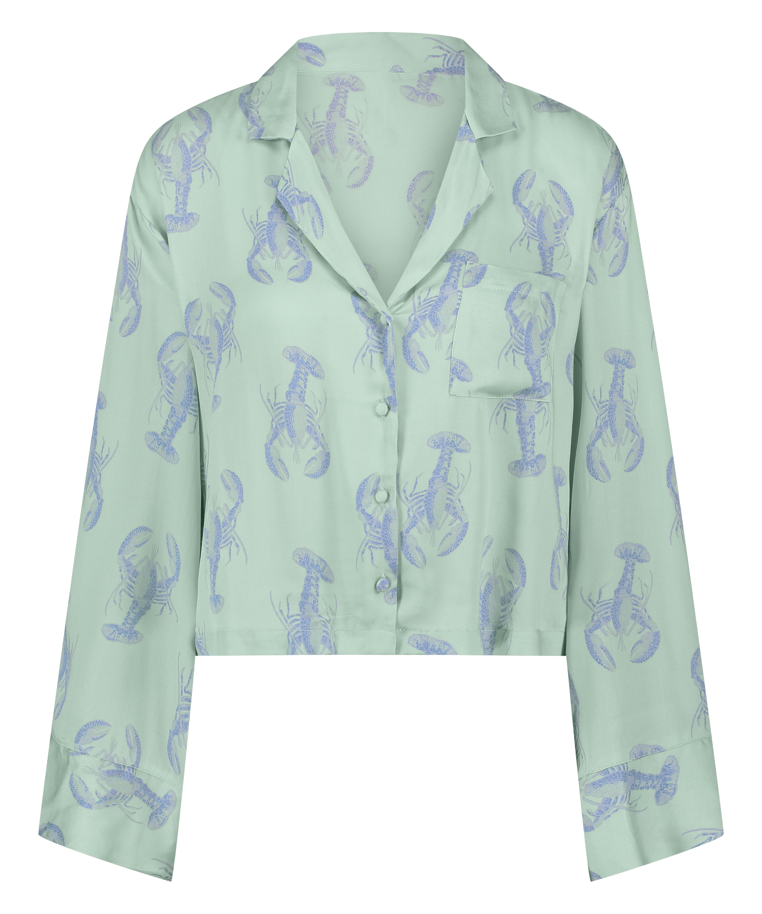 Langermet jakke i sateng, Grønn, main