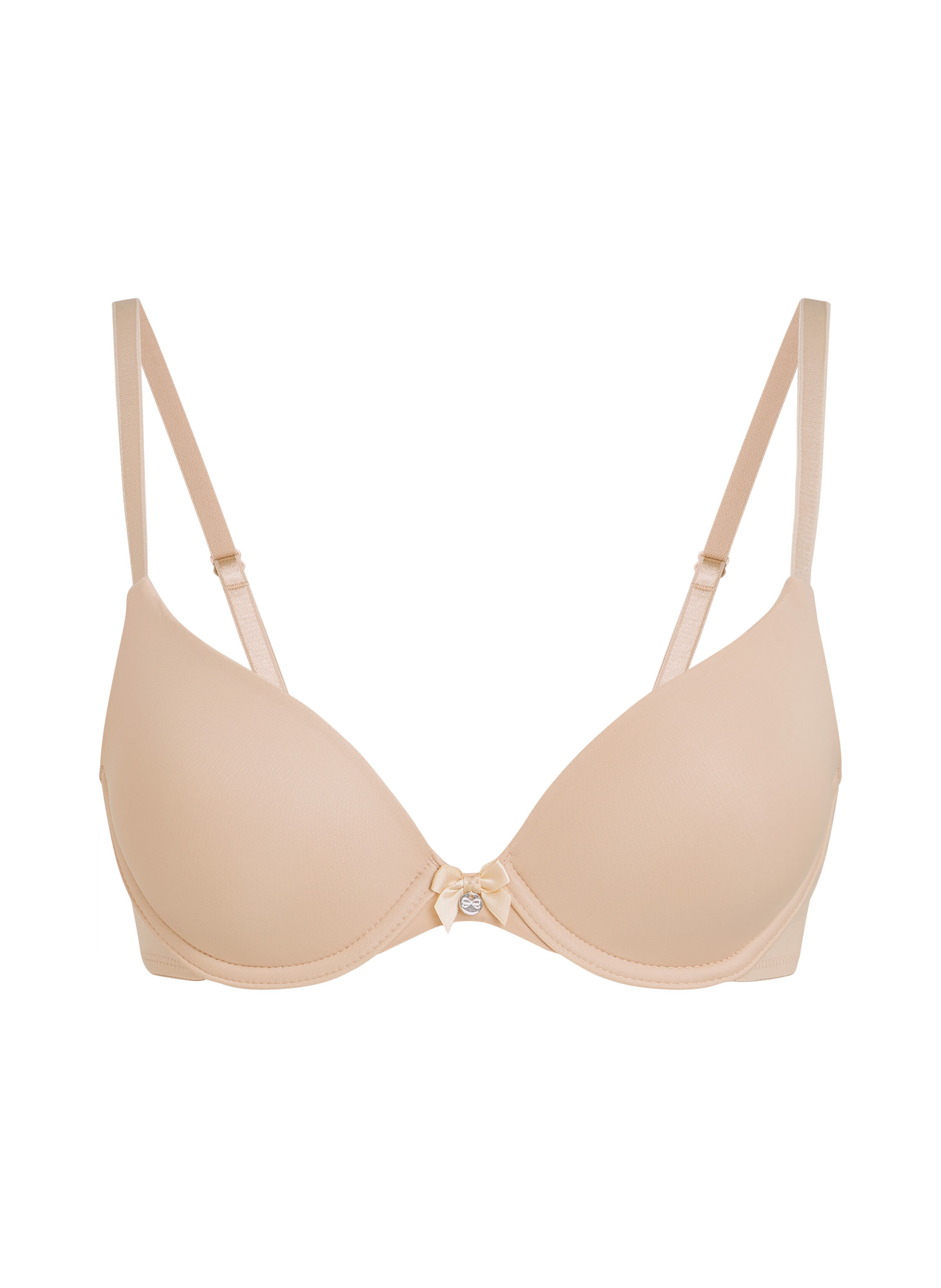 Vattert bh med b&oslash;yle Plunge, Beige