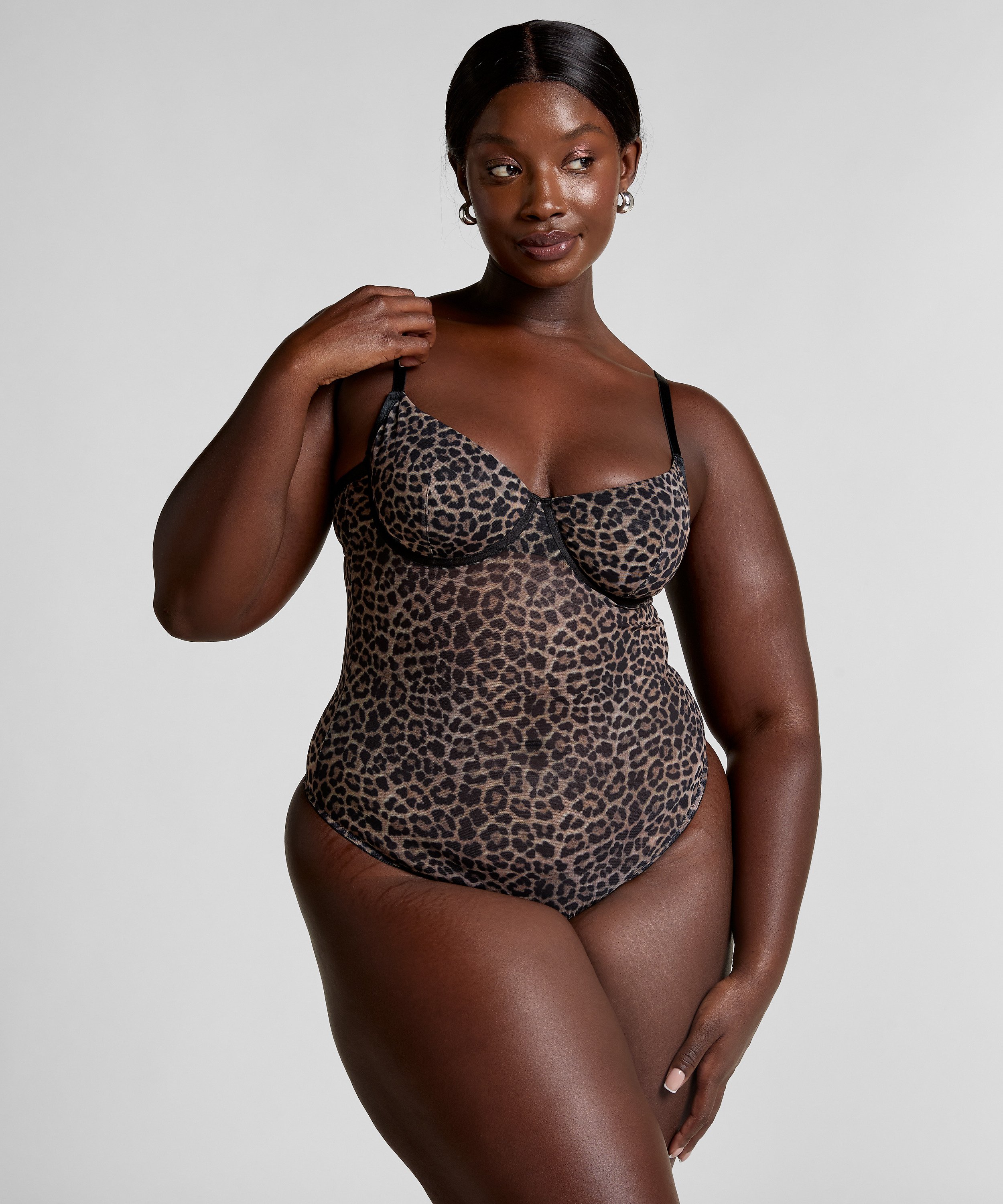 Tara Leopard Body, Svart, main