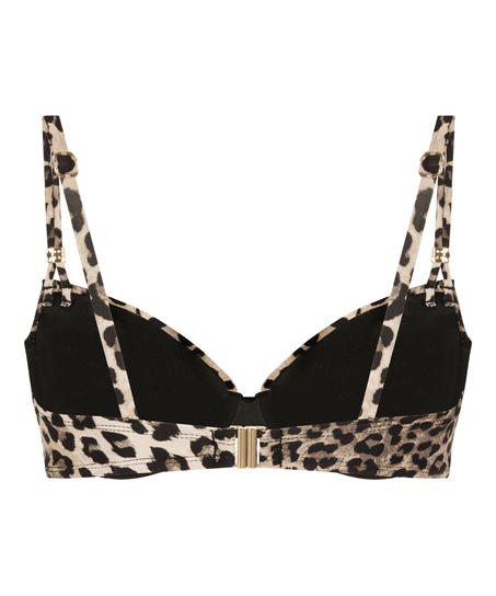 Polstret bikinioverdel med bøyler Animalia, Brun