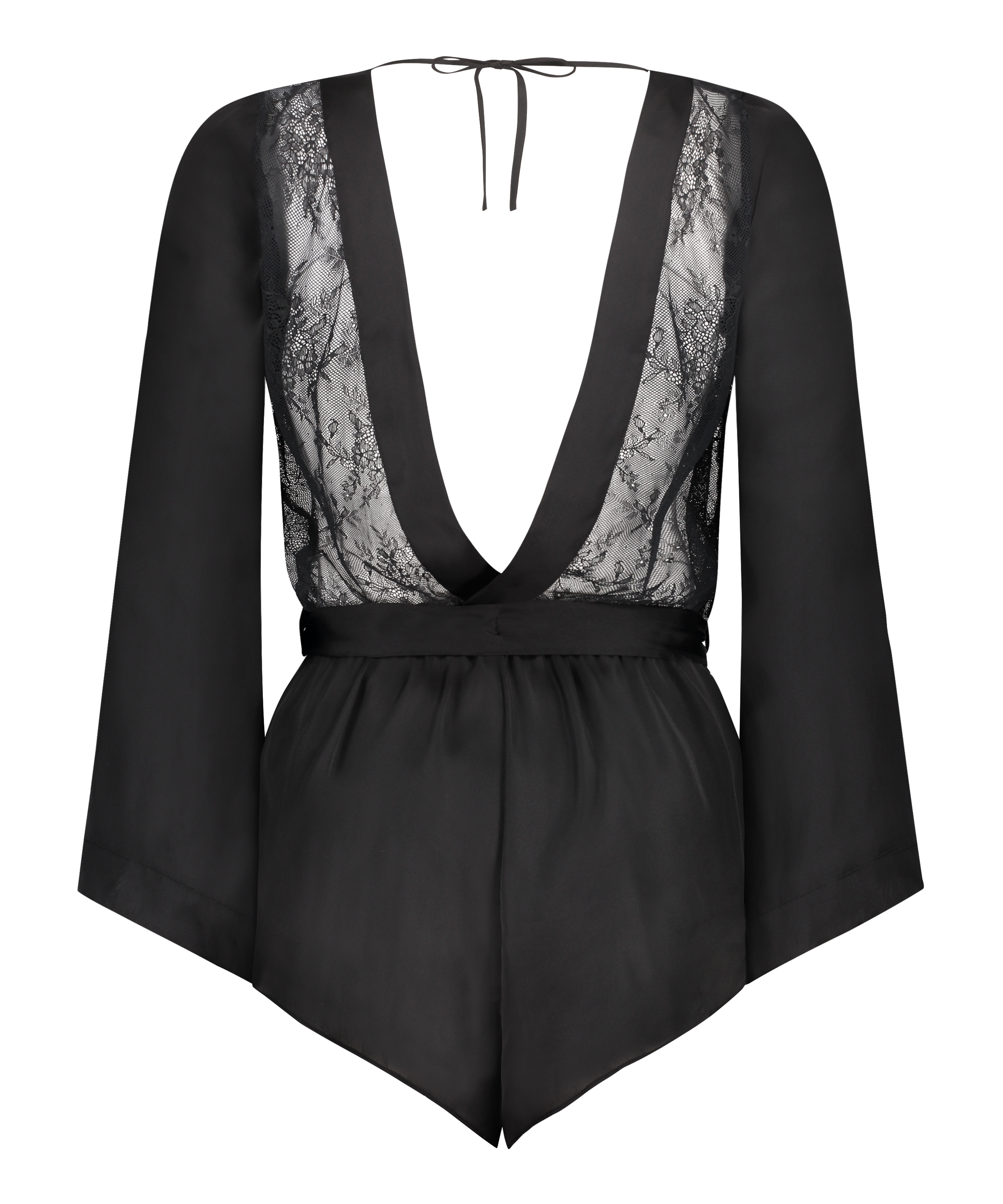 Satin Playsuit Rylie, Svart, main
