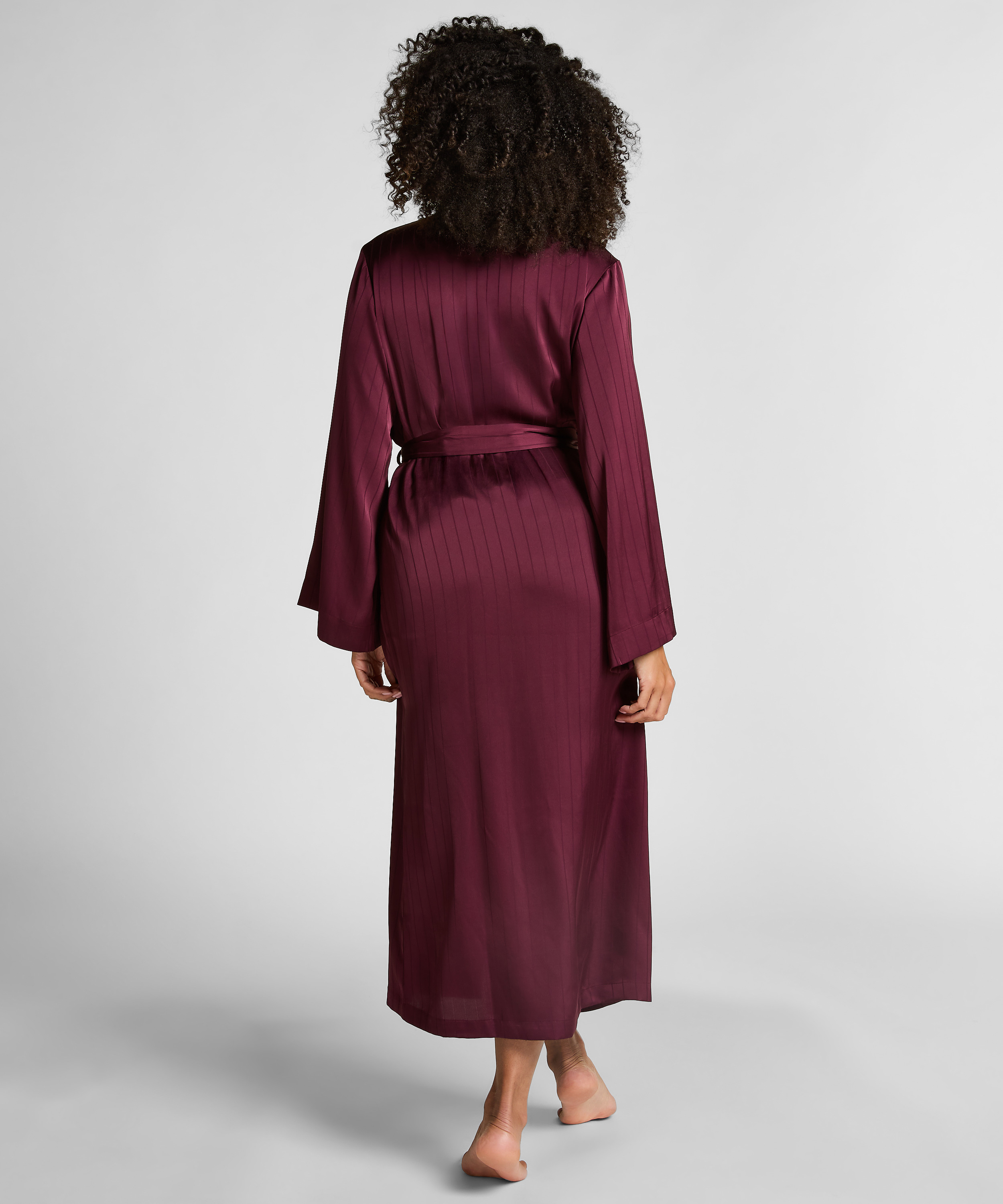 Sateng Pinstripe Kimono, Lilla, main