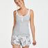 Singlet top cami rib lace, Gr&aring;