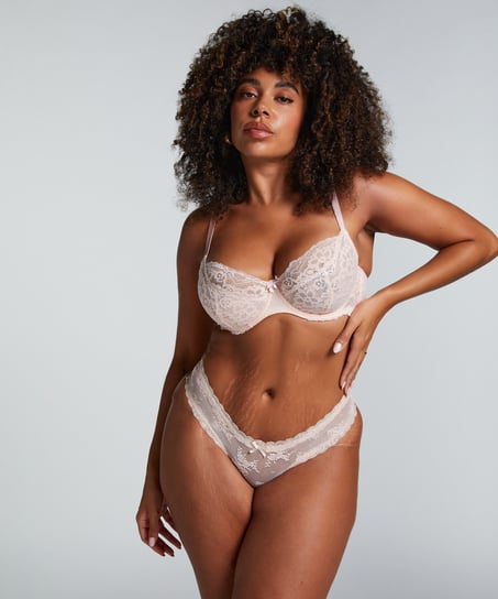 Brasiliansk truse V-shape Mesh, Rosa