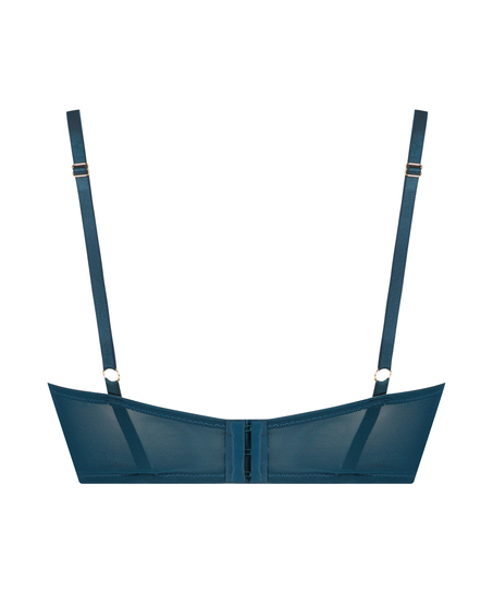 Vattert bh med bøyle push-up Riri, Blå