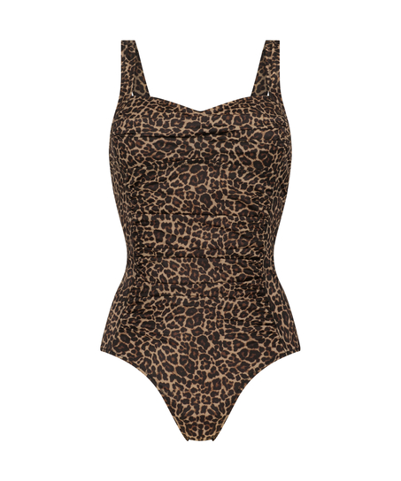 Leopard badedrakt, Brun