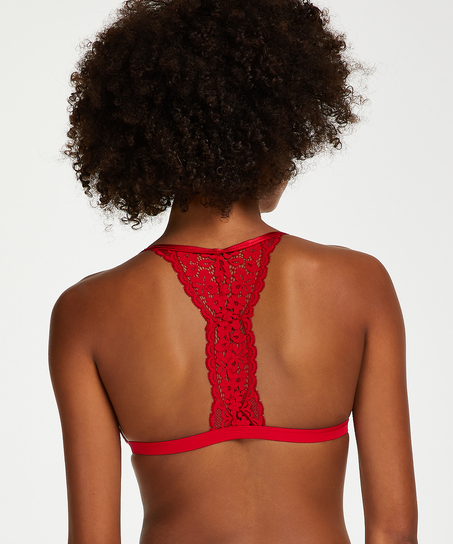 Rose polstret triangle-bralette, R&oslash;d