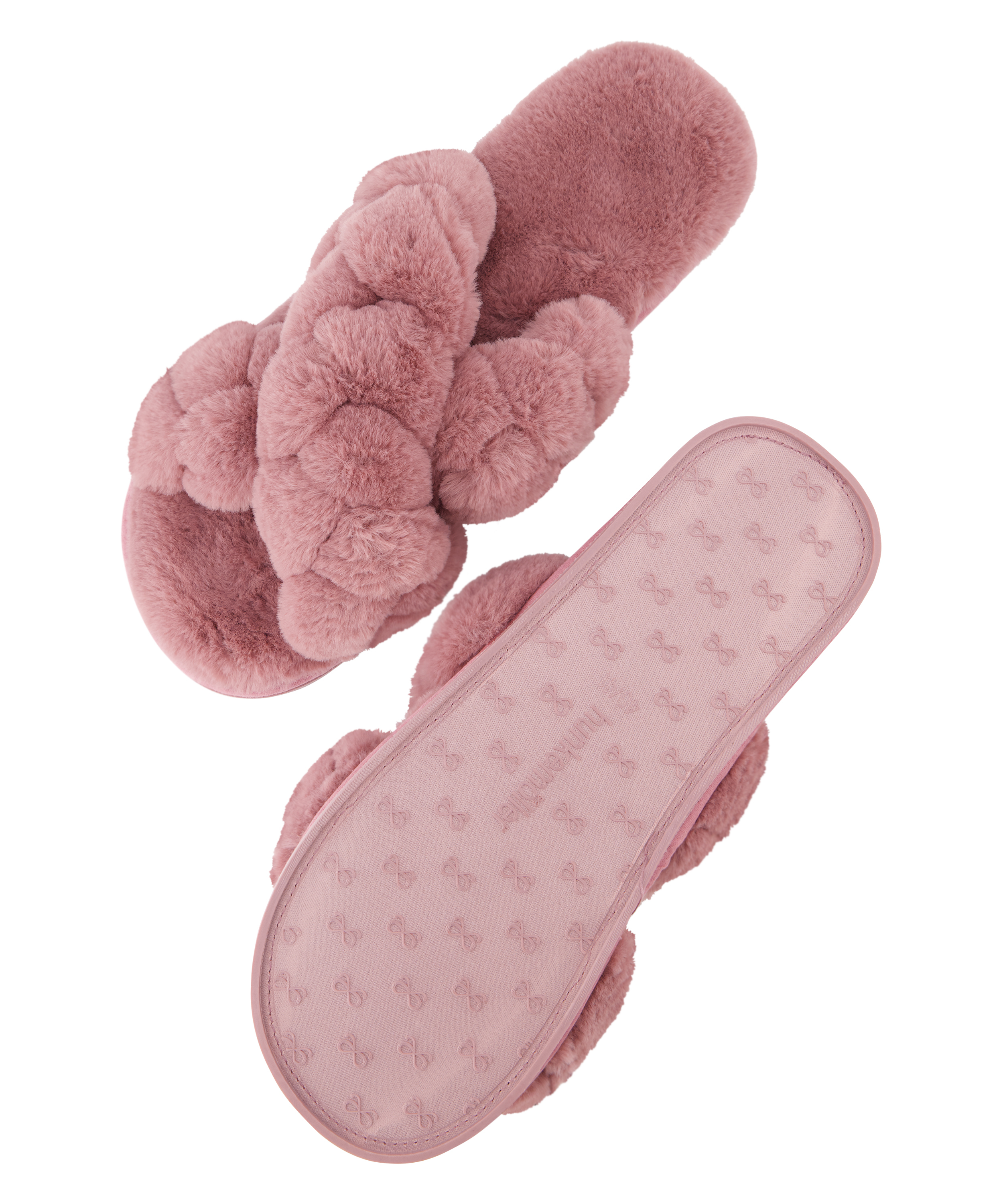 Fake Fur Sliders, Rosa, main