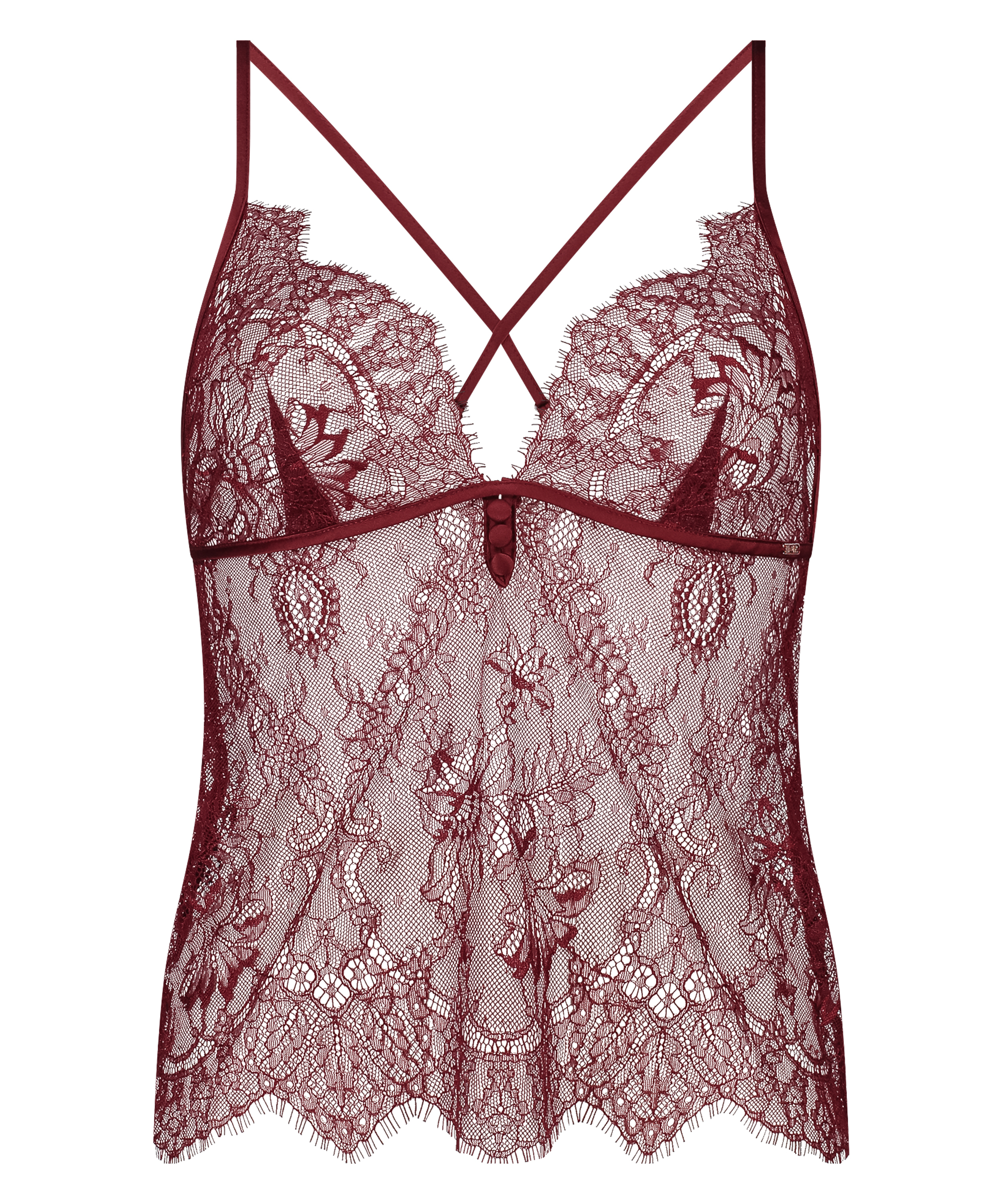Cami Lace Delphine, Rød, main