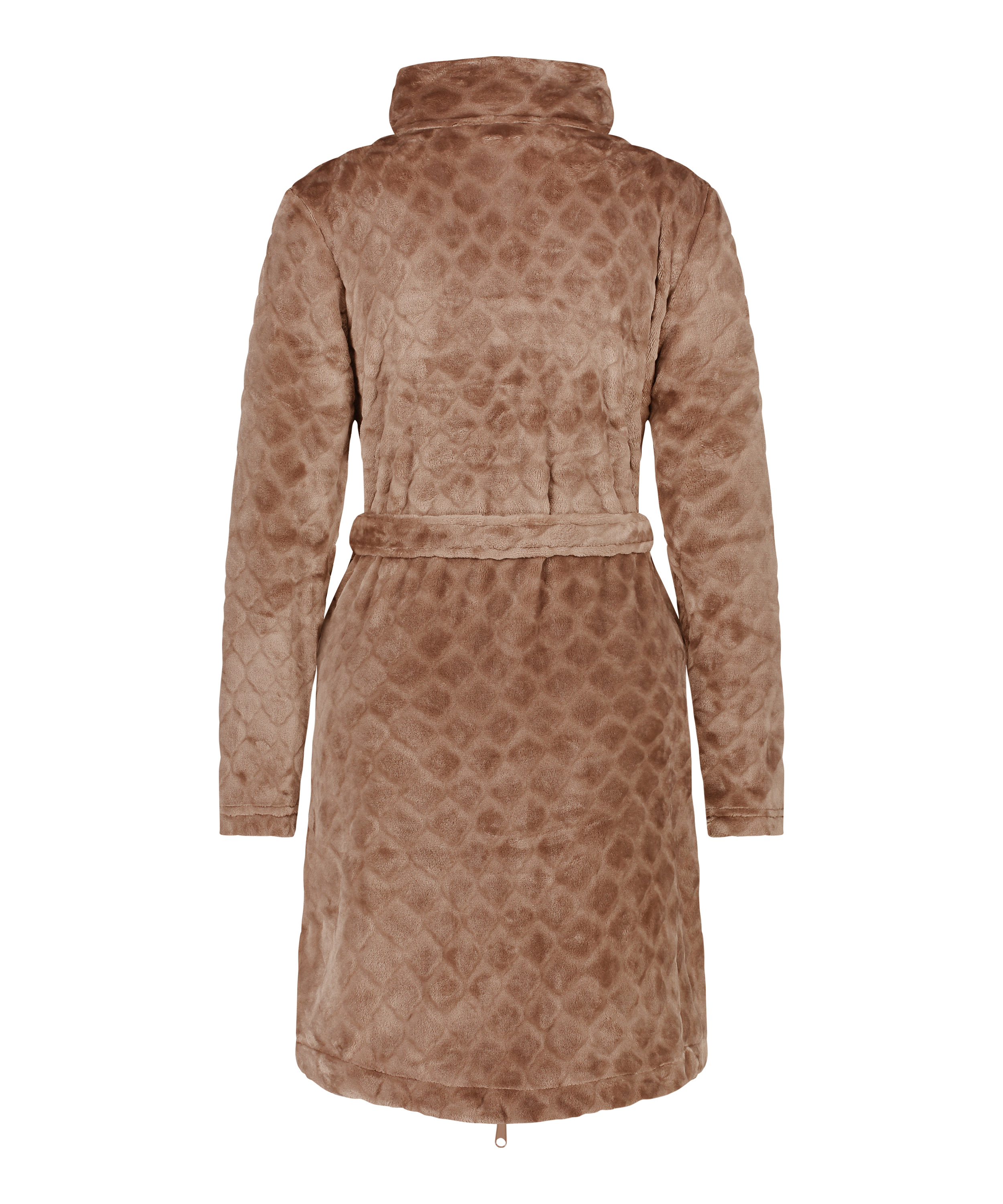 Badekåpe Zip Fleece, Brun, main