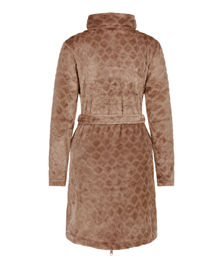 Badekåpe Zip Fleece, Brun