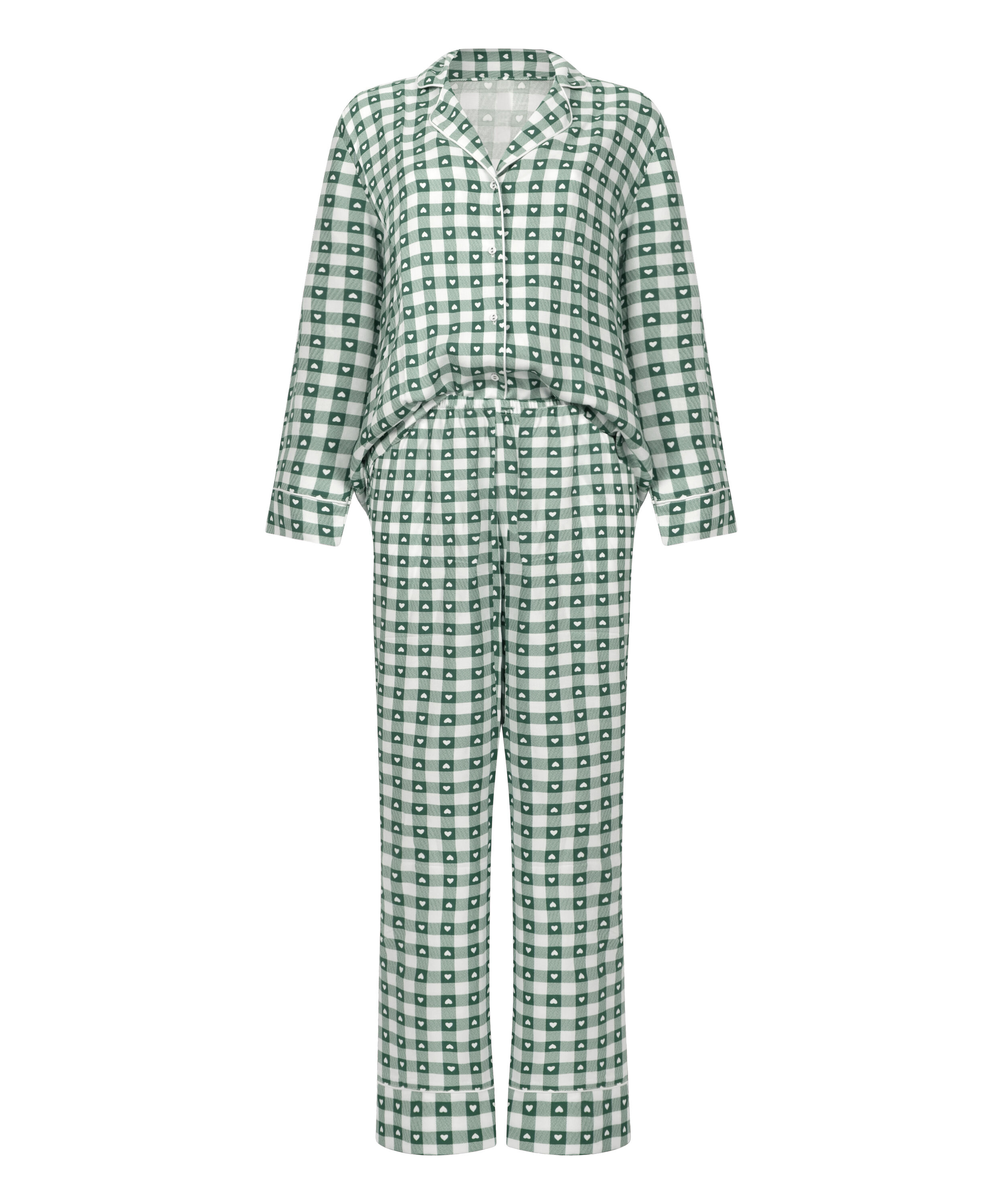 Pyjamassett twill, Gr&oslash;nn