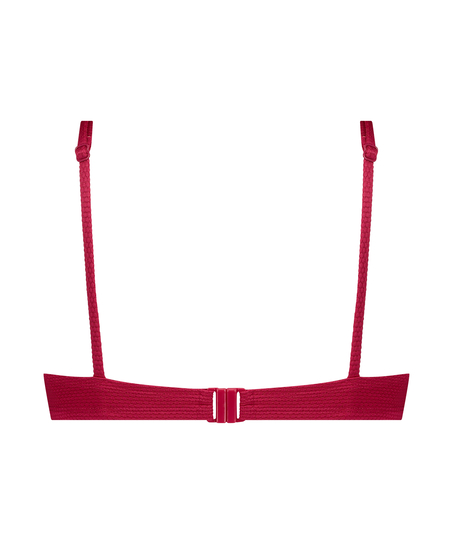 Scallop upolstret bikinioverdel med spiler, Rosa