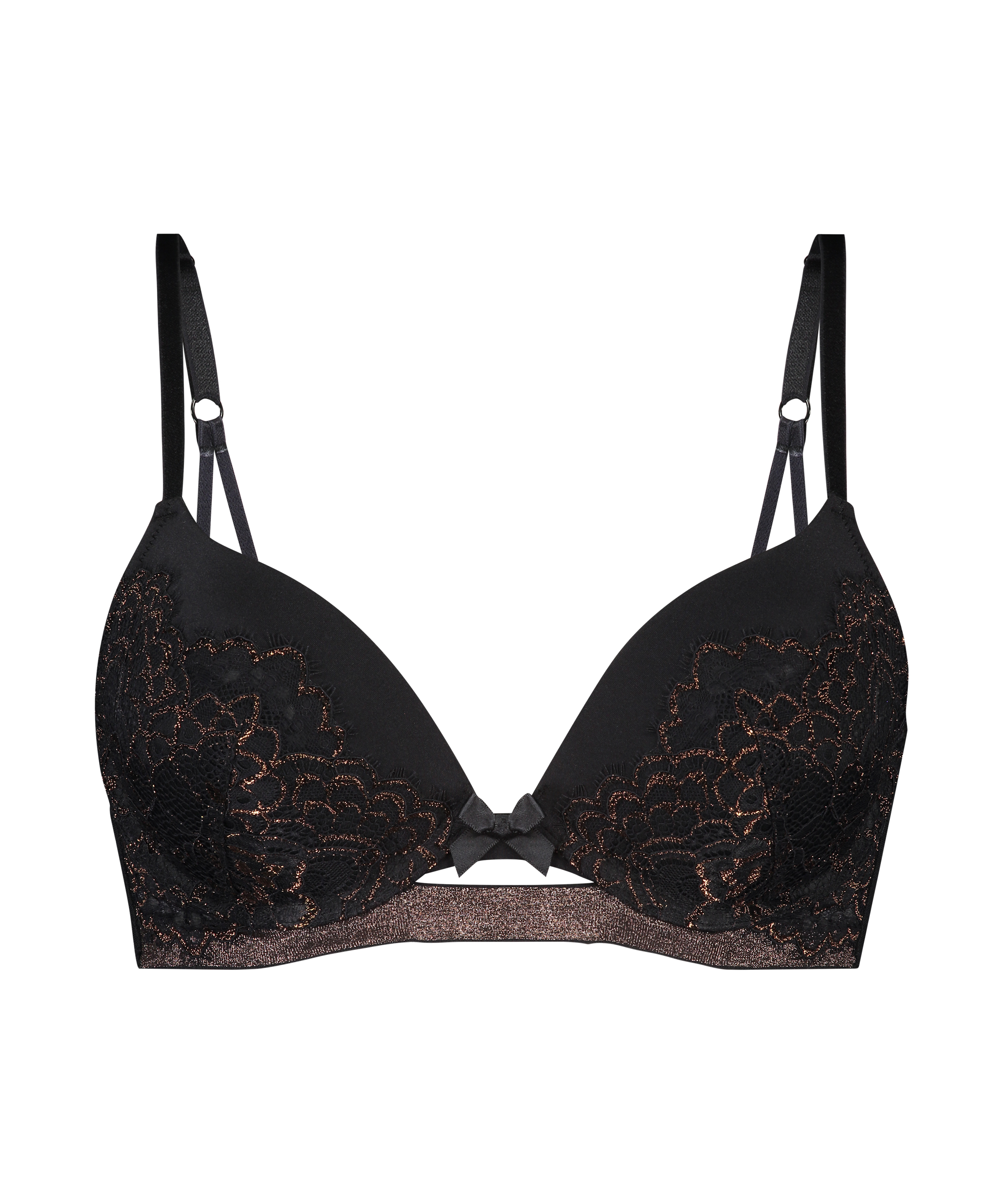 Padded push-up bra Bianca, Svart, main