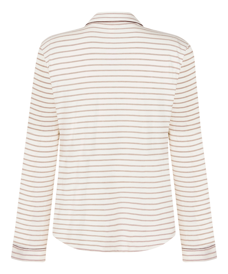 Essential langermet jakke i jerseystoff, Hvit