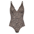 Leopard badedrakt, Beige