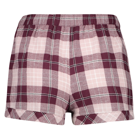 Twill Check shorts, Rød