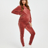 Velvet Maternity Jogging Pants, Rosa