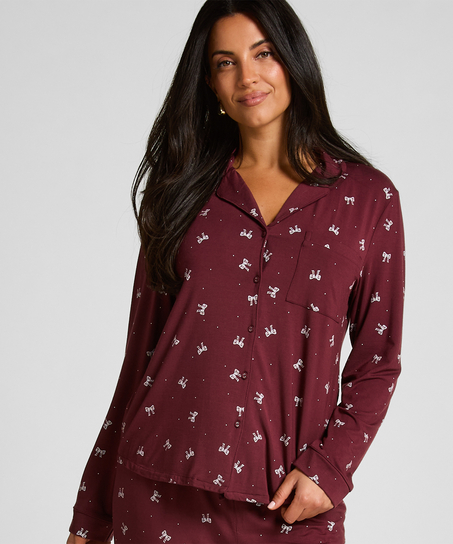 Essential langermet jakke i jerseystoff, Lilla