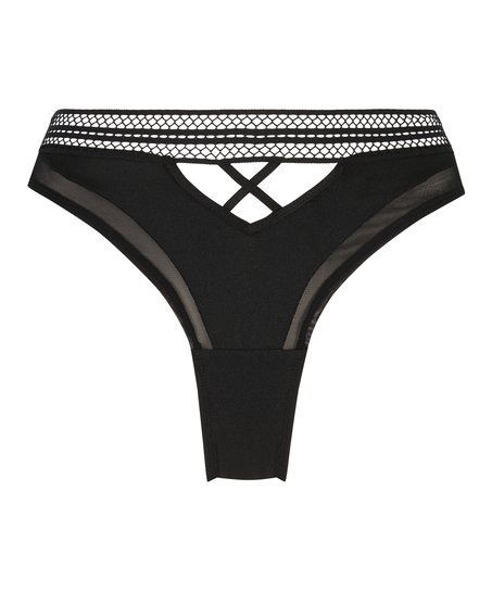 Brazilian-truse med høyt snitt Mina, Svart