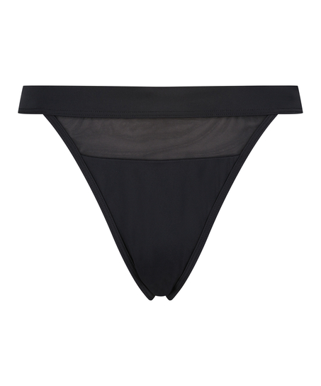 Bikinibukse cheeky Mesh, Svart