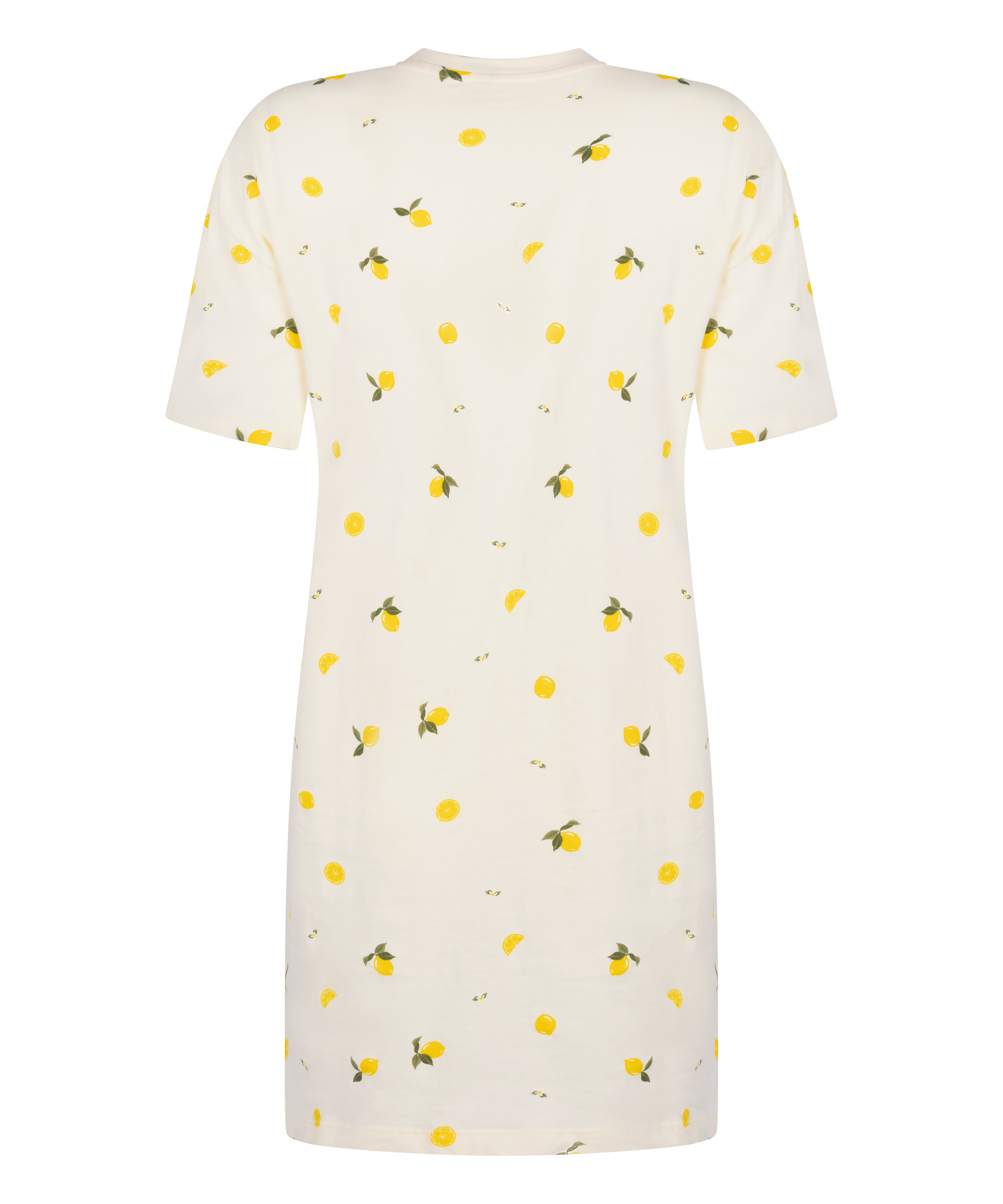 Nattskjorte med rund hals, Hvit, main