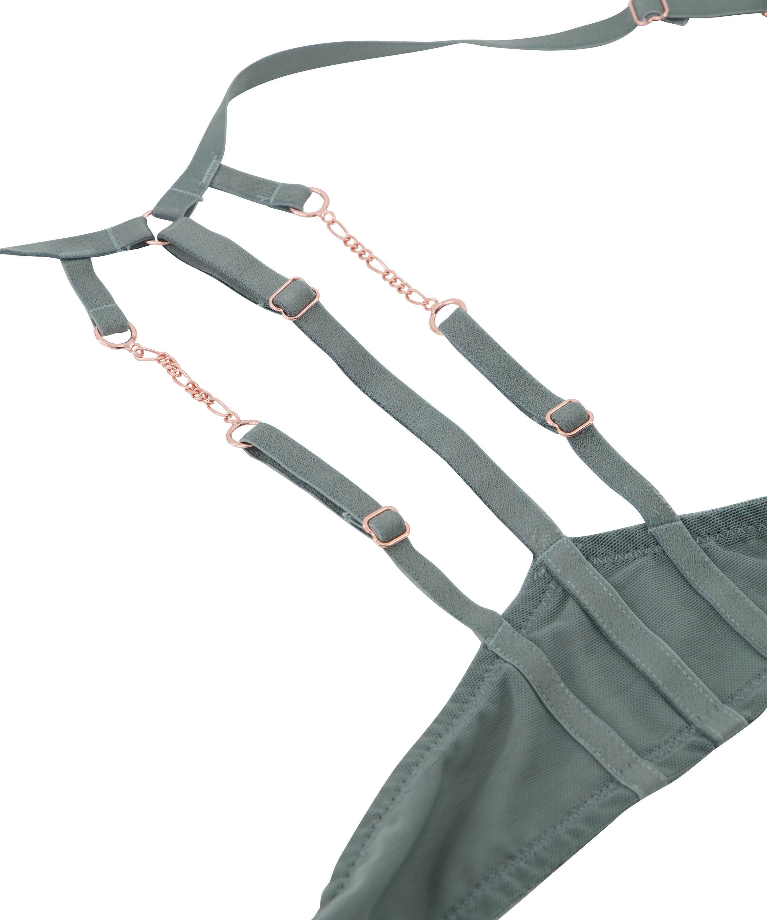 Polstret pushup-BH med bøyle Nicole, Grønn, main