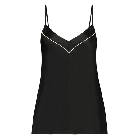 Bow satengtopp, Svart