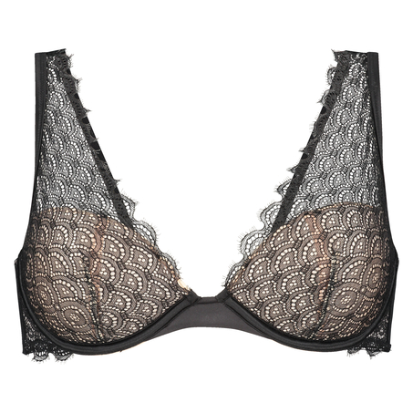 Elvie padded underwired bra, Svart